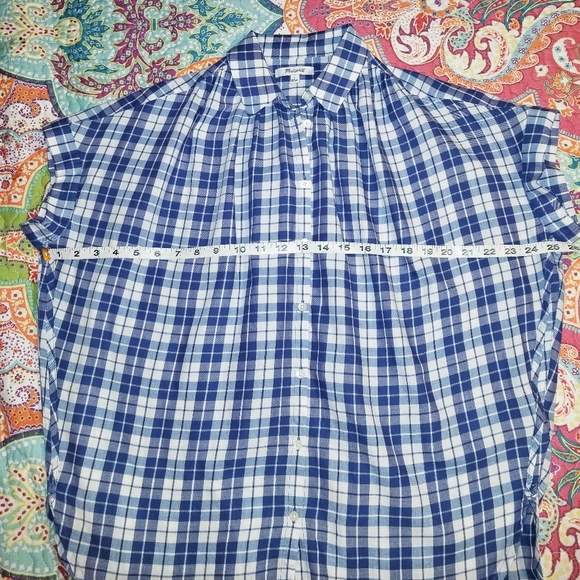 Madewell Central Open-Back Shirt in Linus Plaid - Picture 4 of 12